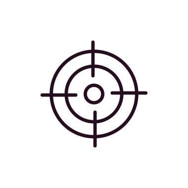 Basit Hedef Simgesi, vektör illüstrasyonu