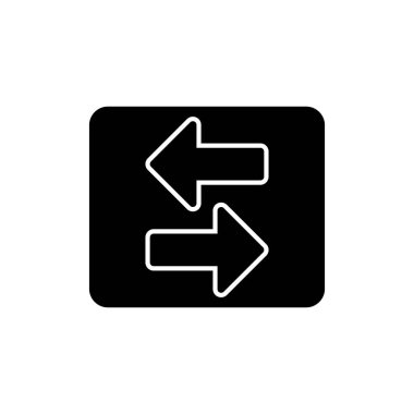 Okları basit simge, vektör illüstrasyonuna aktar