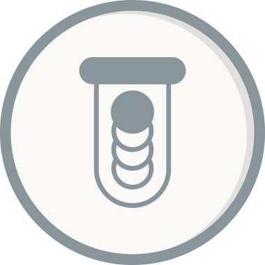 Tüp basit simgesi, vektör illüstrasyonu