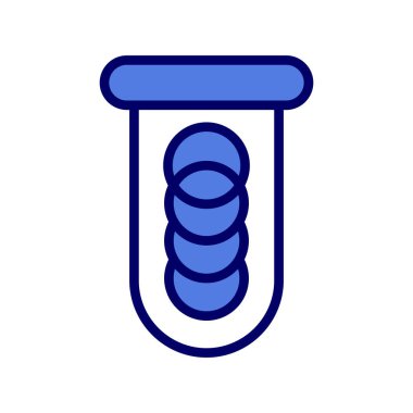 Tüp basit simgesi, vektör illüstrasyonu