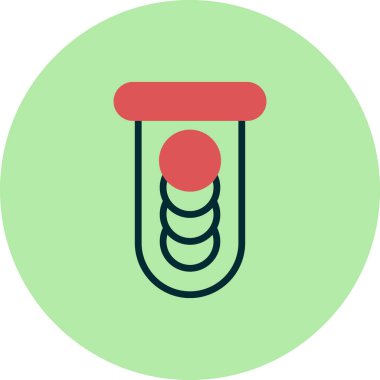 Tüp basit simgesi, vektör illüstrasyonu