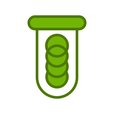 Tüp basit simgesi, vektör illüstrasyonu