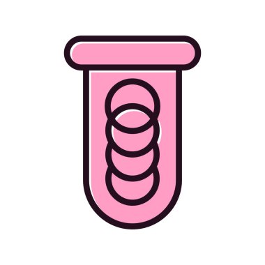 Tüp basit simgesi, vektör illüstrasyonu