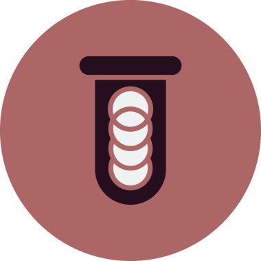 Tüp basit simgesi, vektör illüstrasyonu