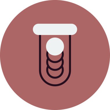 Tüp basit simgesi, vektör illüstrasyonu