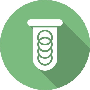 Tüp basit simgesi, vektör illüstrasyonu