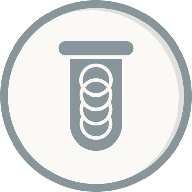 Tüp basit simgesi, vektör illüstrasyonu