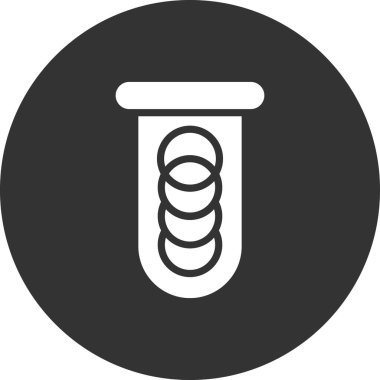 Tüp basit simgesi, vektör illüstrasyonu