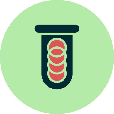 Tüp basit simgesi, vektör illüstrasyonu