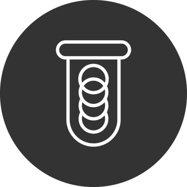 Tüp basit simgesi, vektör illüstrasyonu