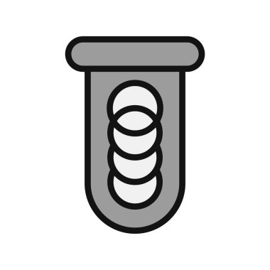 Tüp basit simgesi, vektör illüstrasyonu