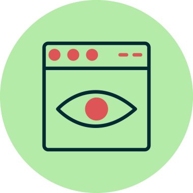 Web tarayıcı simgesi, vektör illüstrasyon tasarımı