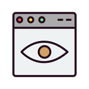 Web tarayıcı simgesi, vektör illüstrasyon tasarımı