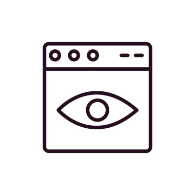 Web tarayıcı simgesi, vektör illüstrasyon tasarımı