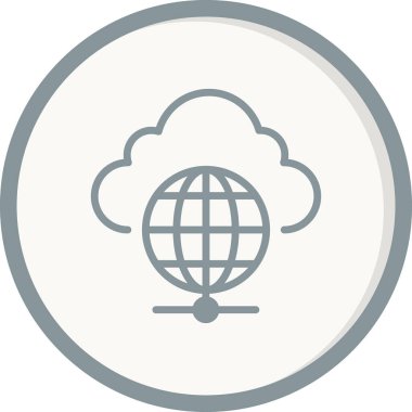 Bulut ağı simgesi. Basit resimleme 