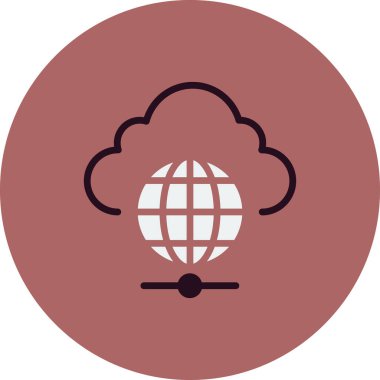 Bulut ağı simgesi. Basit resimleme 