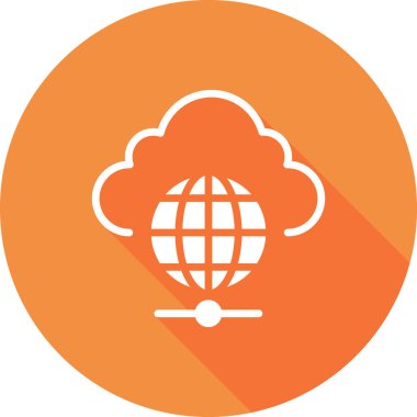 Bulut ağı simgesi. Basit resimleme 