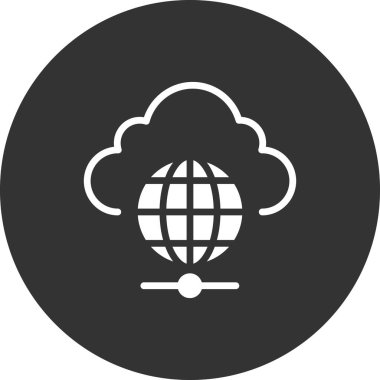 Bulut ağı simgesi. Basit resimleme 