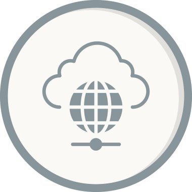 Bulut ağı simgesi. Basit resimleme 