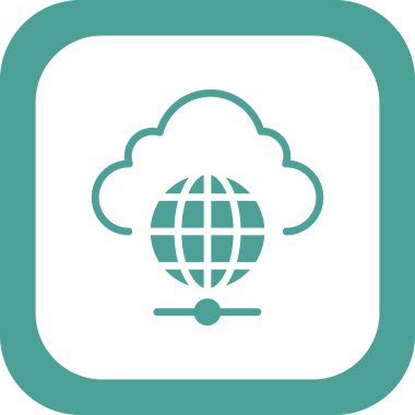 Bulut ağı simgesi. Basit resimleme 