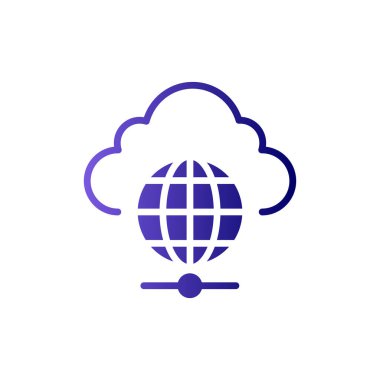 Bulut ağı simgesi. Basit resimleme 