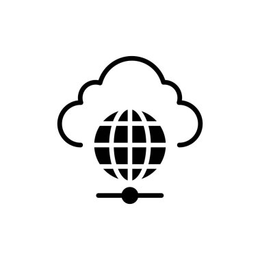 Bulut ağı simgesi. Basit resimleme 