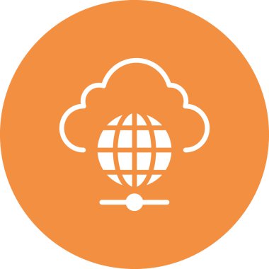 Bulut ağı simgesi. Basit resimleme 