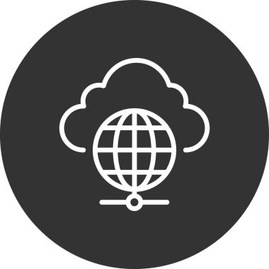 Bulut ağı simgesi. Basit resimleme 