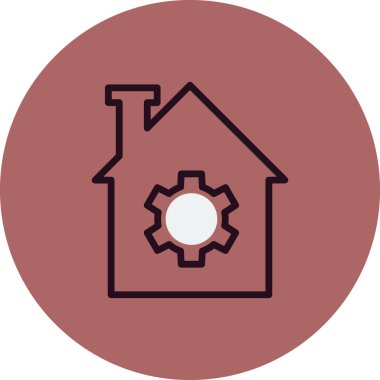 ev basit simgesi, vektör çizim