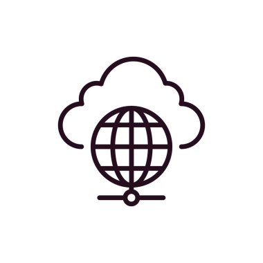 Bulut ağı simgesi. Basit resimleme 