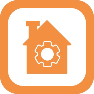 ev basit simgesi, vektör çizim