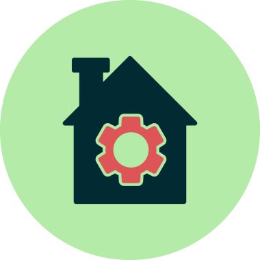 ev basit simgesi, vektör çizim