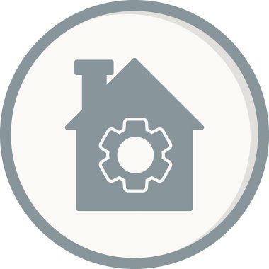 ev basit simgesi, vektör çizim