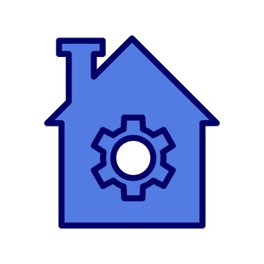 ev basit simgesi, vektör çizim