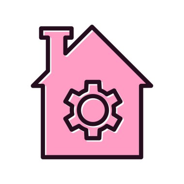 ev basit simgesi, vektör çizim