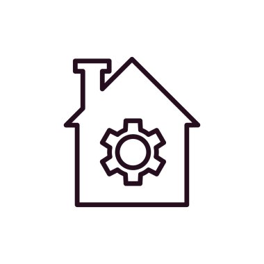 ev basit simgesi, vektör çizim