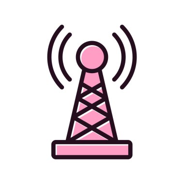 Sinyal kulesi ikon vektör çizim logo şablonu 