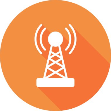 Sinyal kulesi ikon vektör çizim logo şablonu 