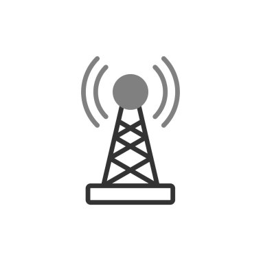 Sinyal kulesi ikon vektör çizim logo şablonu 