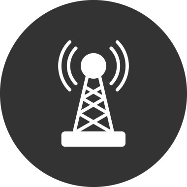 Sinyal kulesi ikon vektör çizim logo şablonu 