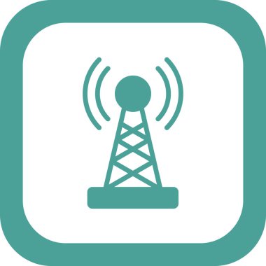 Sinyal kulesi ikon vektör çizim logo şablonu 