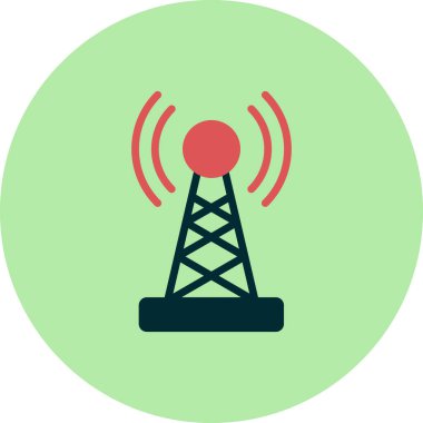 Sinyal kulesi ikon vektör çizim logo şablonu 