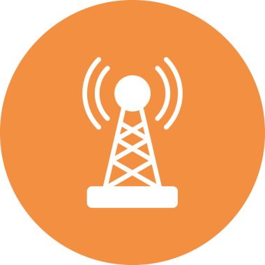 Sinyal kulesi ikon vektör çizim logo şablonu 