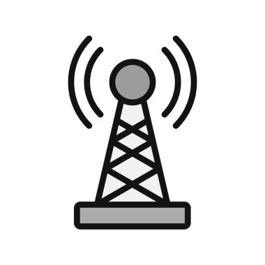 Sinyal kulesi ikon vektör çizim logo şablonu 