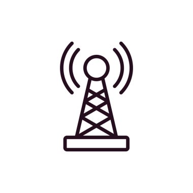 Sinyal kulesi ikon vektör çizim logo şablonu 