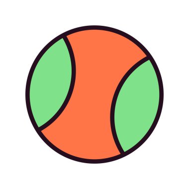 topu basit simgesi, vektör çizim