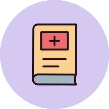 Kitap simgesi, modern vektör illüstrasyon tasarımı