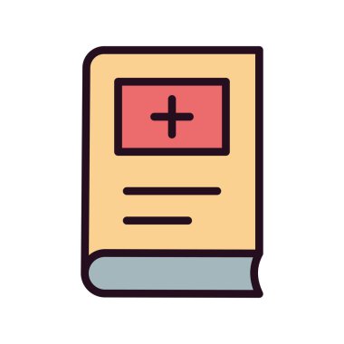 Kitap simgesi, modern vektör illüstrasyon tasarımı