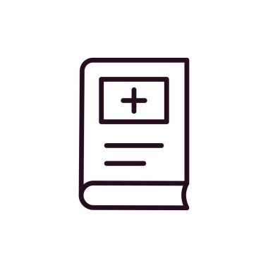 kitap basit simgesini, vektör çizim