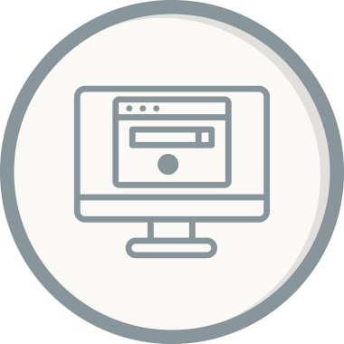 Basit simge, vektör illüstrasyonu taranıyor